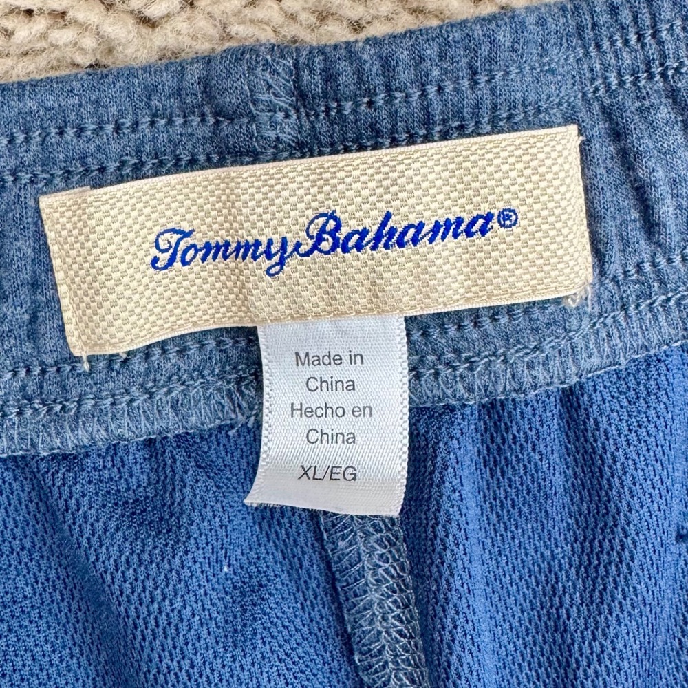 Tommy Bahama Lounge Sleep Pants Mens XL Blue Heathered Elastic Waist Drawstring - Picture 5 of 11